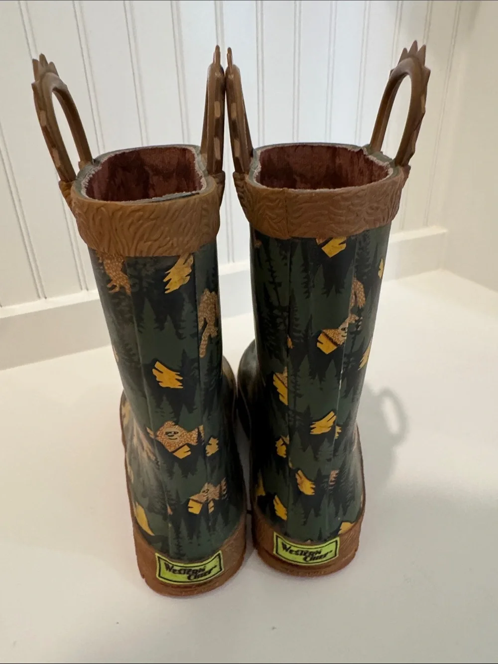 Bigfoot Western Chief Kids Boys 12  Pull On Rain Boots Waterproof Outdoor Winter